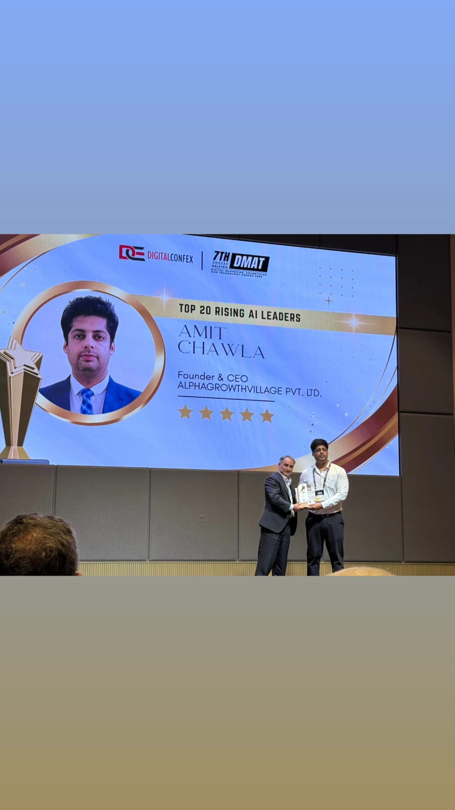 Top 20 Rising AI Leaders award ceremony
